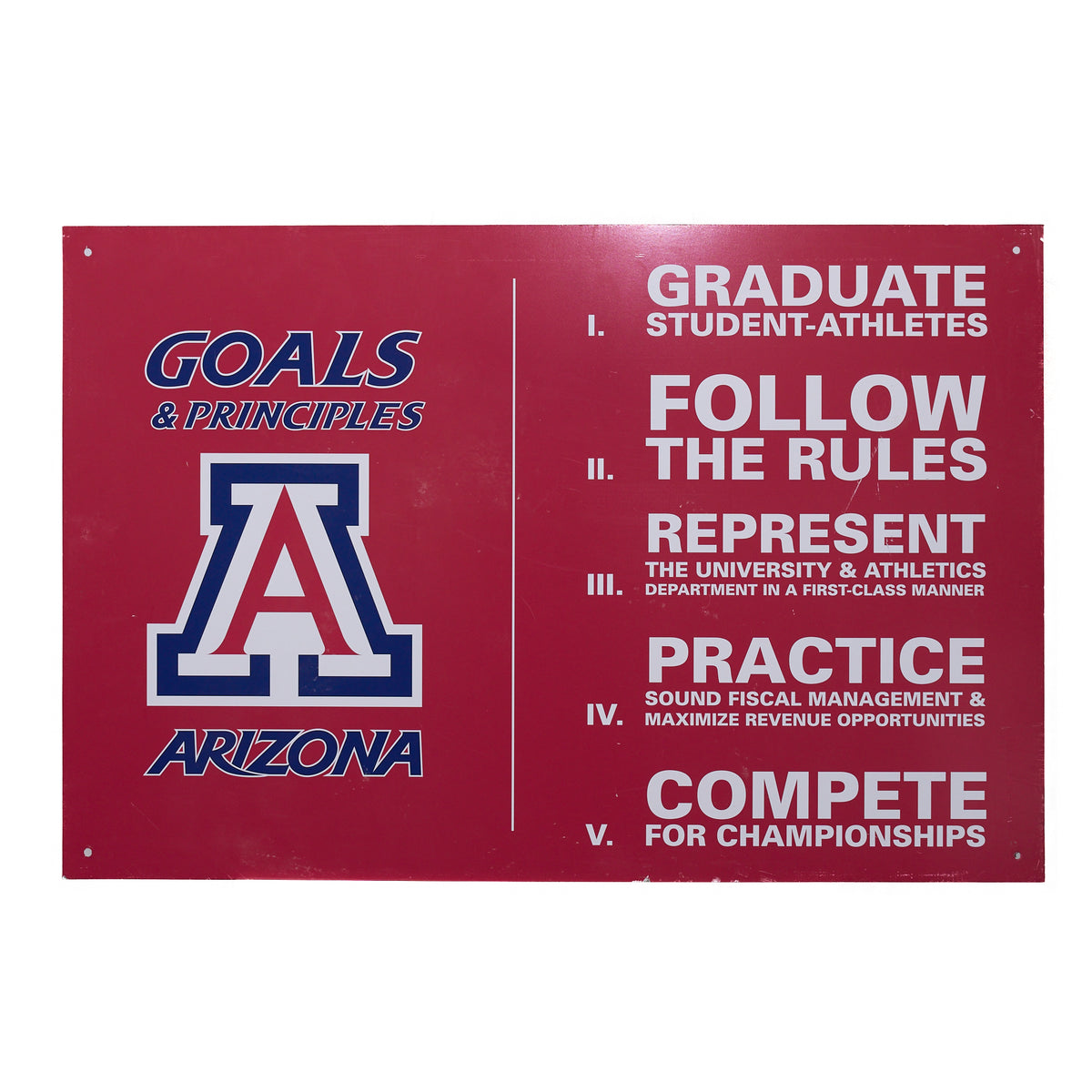 Arizona Goals & Principles Sign
