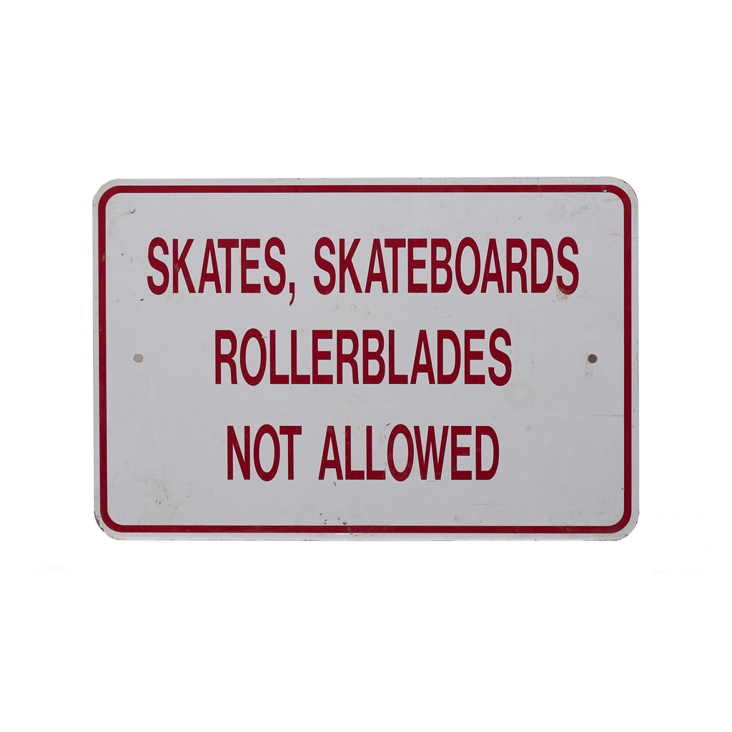No Skateboarding Sign
