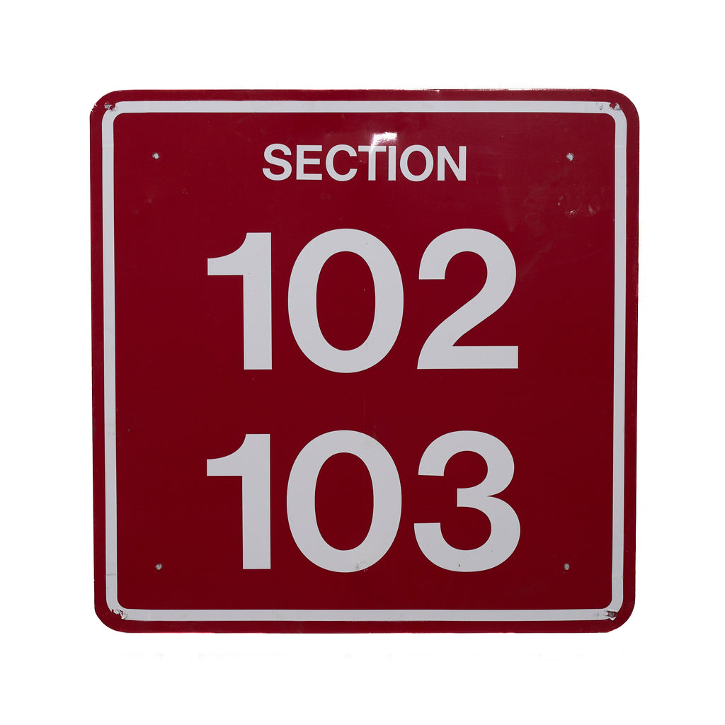 Arizona Football Section 102 - 103 Sign