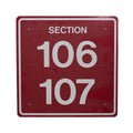 Arizona Football Section 106 - 107 Sign