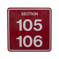 Arizona Football Section 105 - 106 Sign