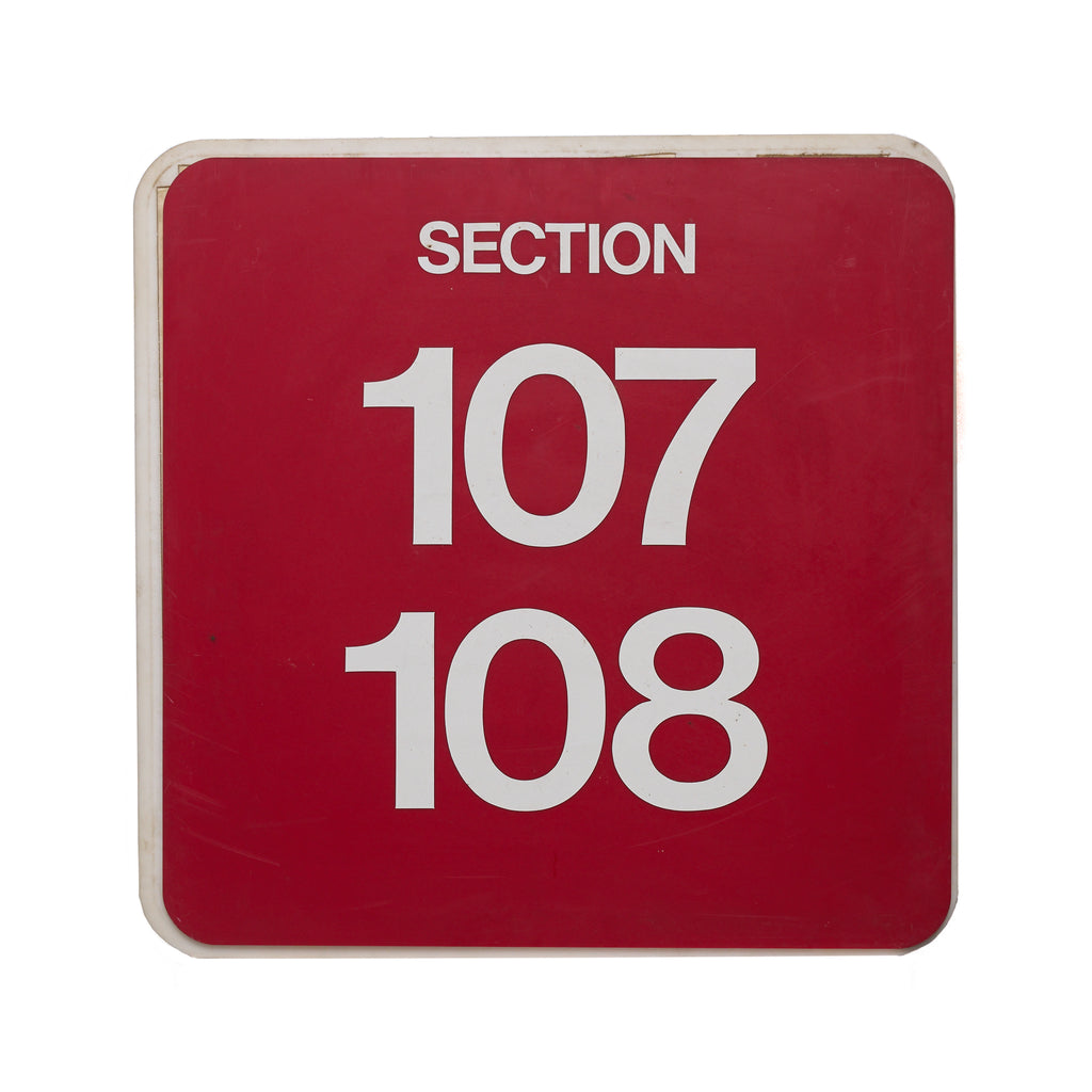 Arizona Football Section 107 - 108 Sign