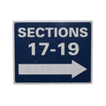 Arizona Football Sections 17 - 19 Right Arrow Sign