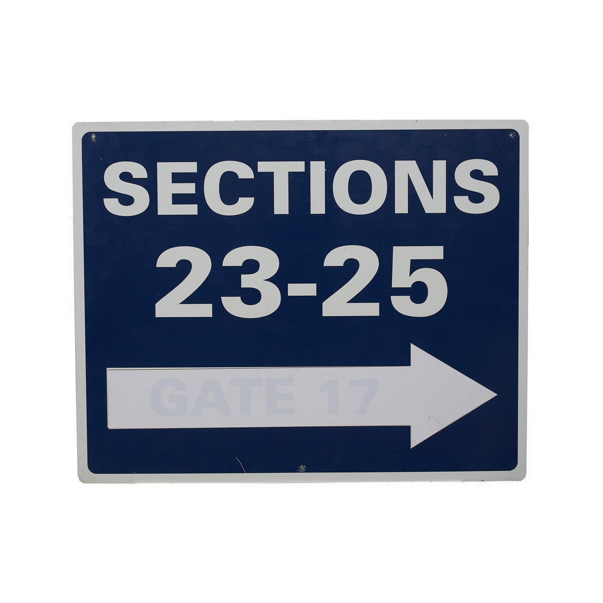 Arizona Football Sections 23 - 25 Right Arrow Sign