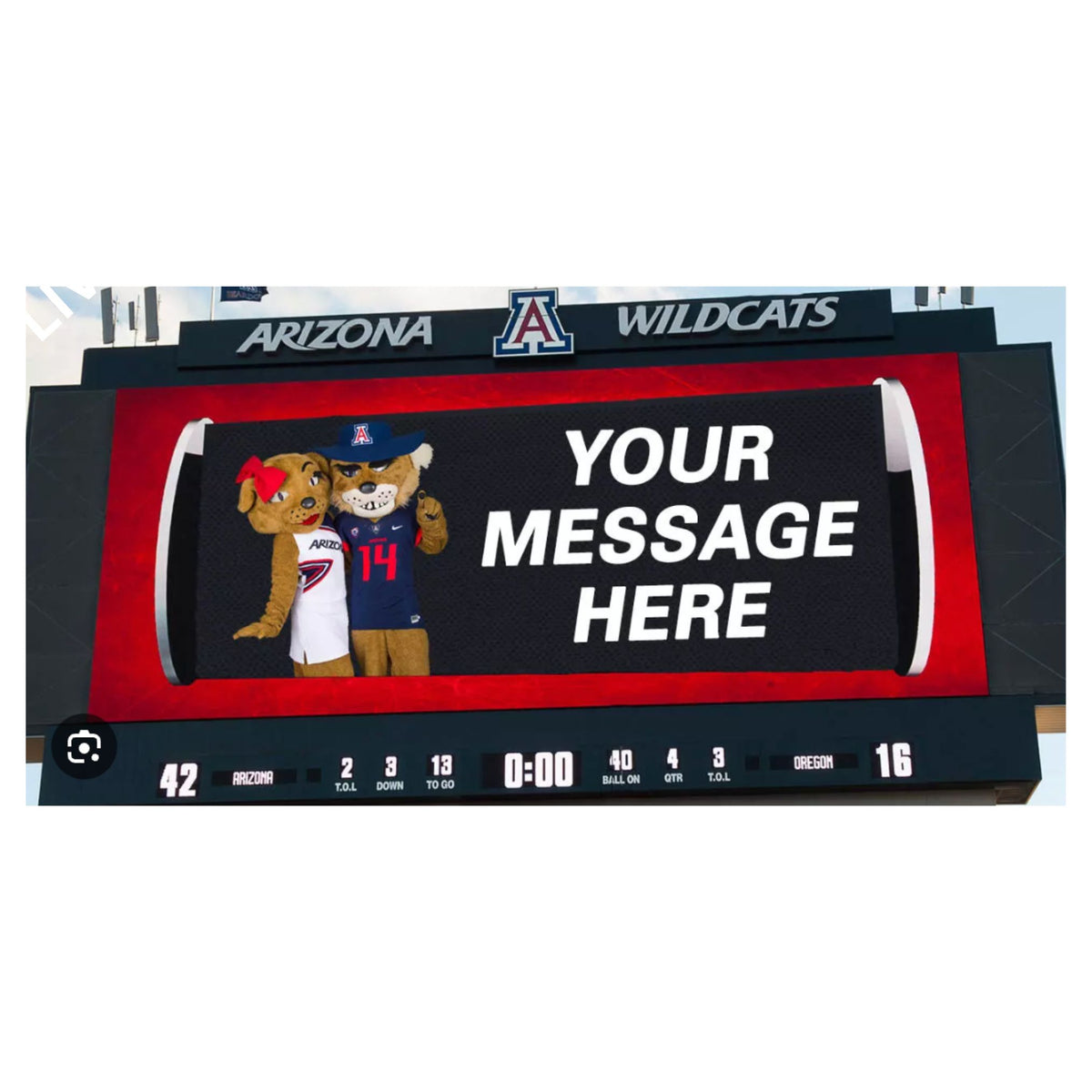 Arizona Football Jumbotron Letters